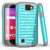 LG K3 Case, LG LS450 Case, TILL Studded Rhinestone Crystal Bling Shock Absorbing Hybrid Defender Rugged Slim Case Cover for LG K3 Boost Mobile/LG K3 Virgin Mobile [Turquoise]
