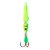 Clam Corporation 14289 Jointed Pinhead Jigging Mino, 1/8oz, Size 10, Chart/Lime