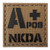Coyote Brown Tan Infrared IR APOS NKDA Aplus Blood Type 2x2 Tactical Morale Touch Fastener Patch
