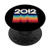 Vintage 2012 Retro Year Design Blue Tan Birthday Gift PopSockets Grip and Stand for Phones and Tablets