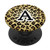 Letter A Tan Brown Leopard Cheetah Animal Print Initial PopSockets Grip and Stand for Phones and Tablets