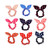20 PCS Girls Rabbit Ear Hair Tie Bands Ropes Ponytail Holder (20PCS Rabbit Ear)