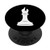 Silhouette Bishop Chess Piece Master Checkmate Board Player PopSockets PopGrip: Swappable Grip for Phones  and  Tablets