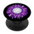 Sunflower-Bloom: Violet-White-Purple Floral Design on Black PopSockets PopGrip: Swappable Grip for Phones  and  Tablets