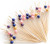PuTwo Cocktail Picks Handmade Bamboo Appetizer Toothpicks 300 Counts 4.7 Assorted Color Pearls