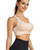 TrainingGirl Womens Seamless Racerback Sports Bra Wirefree Comfort Yoga Bra with Removable Pads (Beige, Large)