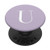 Lilac Lavender Periwinkle Minimalist White Letter U PopSockets PopGrip: Swappable Grip for Phones  and  Tablets