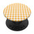Yellow  and  White Gingham Check Pattern PopSockets PopGrip: Swappable Grip for Phones  and  Tablets