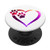 Cute Dog Paw Print Galaxy Stars Heart Pet Animal Lover White PopSockets Grip and Stand for Phones and Tablets