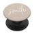 Smile Positive Inspirational Quote - Pastel Sand Beige PopSockets PopGrip: Swappable Grip for Phones  and  Tablets