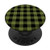 Classic Buffalo-Plaid Black-Olive Vintage Checkered Pattern PopSockets PopGrip: Swappable Grip for Phones  and  Tablets
