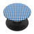 Small Biscayne Bay Blue Gingham Check Square Pattern PopSockets PopGrip: Swappable Grip for Phones  and  Tablets