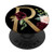 Initial R Monogram Letter R Black and Burgundy Floral PopSockets Grip and Stand for Phones and Tablets
