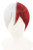 Topcosplay Unisex Anime Cosplay Wig Short Halloween Costume Wigs Half Grey Red Topcosplay Unisex Anime Cosplay Wig Short Halloween Costume Wigs Half Grey Red