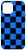 iPhone 12 Pro Max Checkered Blue and Black   Check Pattern Case