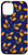 iPhone 12/12 Pro Navy Blue and Mustard Yellow Leaf Botanical Pattern Case