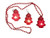 Christmas Tree LED Flashing Earrings and Necklace Set (Red)