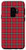Galaxy S9 Classic Red  and  Black Plaid Buffalo Gingham Checked Pattern Case