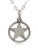 Sterling Silver Texas Ranger Lone Star or US Army Symbol Charm Necklace, 18 inch