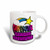 3dRose Shooting Star Rainbow Awesome Cancer Survivor Ceramic Mug, 11 oz, White