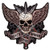 Leather Supreme Death Before Dishonor Skull Swords Embroidered Biker Patch-Brown-Medium