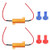 Suuonee Load Resistor, 2Pcs 50W 8ohm Wirewound Load Resistor Decoder Fix LED Bulbs Hyper Flash Turn Signal Blinker