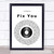 Fix You Vinyl Record Song Lyric Quote Print