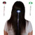 Flashing Panda LED Light-up Flashing Fiber Optic LED Hair Barrette, Multi-Color Rainbow, 6-Pack