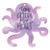 P. Graham Dunn You Octopi My Heart Nautical Purple 3 x 3 Wood Hanging Gift Wrap Tag Charm