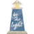 P. Graham Dunn Be The Light Lighthouse Nautical Blue 3 x 2 Wood Hanging Gift Wrap Tag Charm