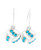 Violet Victoria  and  Fan Star Volleyball Earrings - Dangle Volleyball Earrings Teal