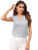 SOLY HUX Women's Casual Scalloped Trim Sleeveless Keyhole Blouse Tops Mint Green S