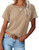 Womens T Shirts Short Sleeve Crew Neck Casual Tops Basic Plain Blouse Loose Fitting Workout Tops Khaki