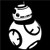 CCI BB8 Star Wars Droid Poe Decal Vinyl Sticker|Cars Trucks Vans Walls Laptop |White |5.5 x 3.75 in|CCI1924