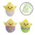 Aurora World Lil Hatchers Set of 3 - 3.5" Plush Hatching Chicks with Sound, with Enjoy The Little Things Drawstring Bag