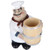 Gerioie Chef Statue Toothpick Holder, Exquisite Cute 4.1x3x2.6in Tabletop Decoration Chef Figurine, for Counter Bistro Home Kitchen
