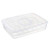 Cabilock Plastic Egg Holders Refrigerator Organizer Bins Egg Tray Holder Portable Storage Container for Fridge Freezer