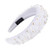 Sayhi Fashion Sponge Velvet Pearl Hairband Women Hair Head Hoop Girls Sweet Headband Hair Accessory Knot Turban Headband (White,free size)