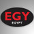 JMM Industries Egypt Abbr. Vinyl Decal Sticker Car Window Bumper 2-Pack 5-Inches by 3-Inches Oval Premium Quality UV-Resistant Laminate PDS650