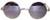 Round Smoke Lens Sunglasses Silver Metal Frame