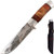 Grand Way Hunting Knife - Decorative Fixed Blade Knife - Classic Stainless Steel Hunting Knife with Wood Handle FB 1865