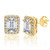 MIA SARINE Yellow Gold Plated Sterling Silver 1 3/8 Cttw Emerald Cut Cubic Zirconia Stud Earrings for Women ( Yellow )