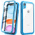 Justcool Designed for iPhone XR Case, Clear Full Body Heavy Duty Protection with Built-in Screen Protector Shockproof Rugged Cover Designed for iPhone XR Cases (2018) 6.1 Inch  (Blue)