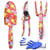 WOLFWILL 4 Piece Garden Tools Set - Flower Print Gardening Tools with Trowel, Cultivator, Pruning Shear, Gloves - Heavy Duty Gardening Kit Gift
