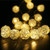 Rattan Ball String Lights for Valentine's Day, Globe Fairy Light Battery Powered 8ft 20 LED Indoor Outdoor Warm White Light for Party,Weedings,Christmas Decorative Lighting