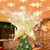 COSITA Christmas Tree Topper, Star Tree Topper with LED Rotating Snowflake Projector Light, 3D Hollow Glitter Gold Lighted Tree Topper for Xmas Tree Decorations