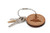 Trampoline Keychain, Wood Twist Cable Keychain - Small