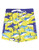 Nonwe Boy's Swim Trunks Printed Beachwear Quick Dry Bathing Suits with Elastic Waist Shark Pattern Yellow 4T