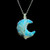 Opalite Moon Necklace - Opalite Crystal - Moonstone pendant - Opalite Stone Pendant - Wire Wrapped Healing Jewelry Gift - Handcrafted Accessories By Orgonite Shop
