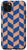 iPhone 11 Pro Max Chevron Pattern Blue  and  Light Beige Coral AEW550 Case